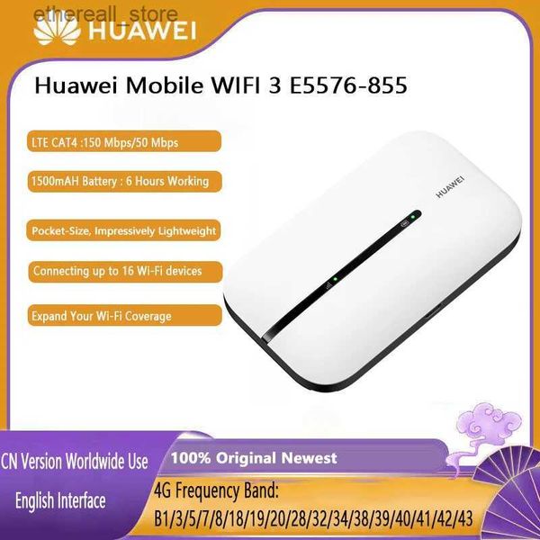 Маршрутизаторы Mobile WIFI 3 E5576-855 Беспроводной Wi-Fi-маршрутизатор 4G Lte Точка доступа Сетевые устройства Повторитель Расширитель Усилители сигнала Q231114