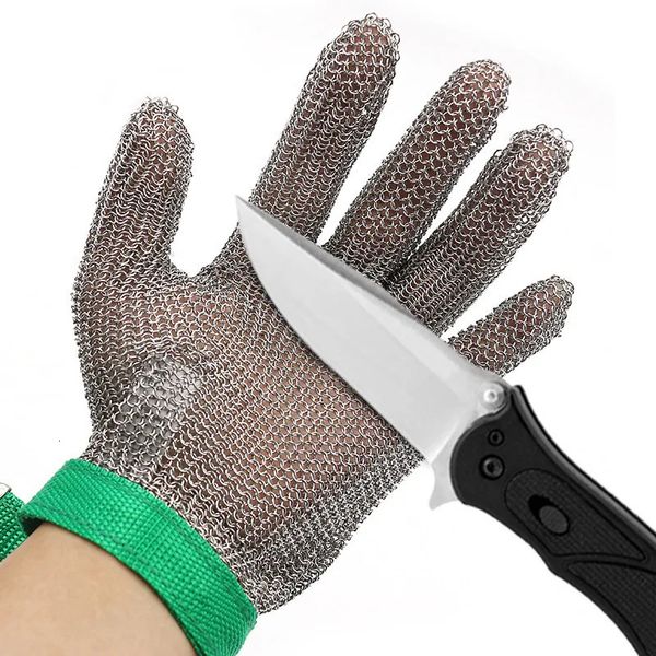 Fäustlinge 1PCS Edelstahl Ring Mesh Handschuhe Anti Cut Messer Beständig Kettenhemd Handschutz Küche Metzger Handschuh 231114