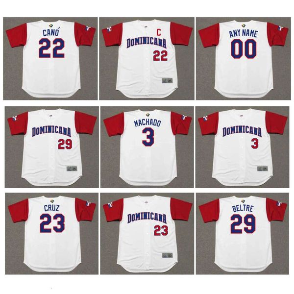 SL Adrian Beltre 2017 Dominikanischer Weltklassiker Baseball-Trikot WBC Manny Hado Nelson Cruz Robinson Cano Weiße Heimsizegröße S-4XL