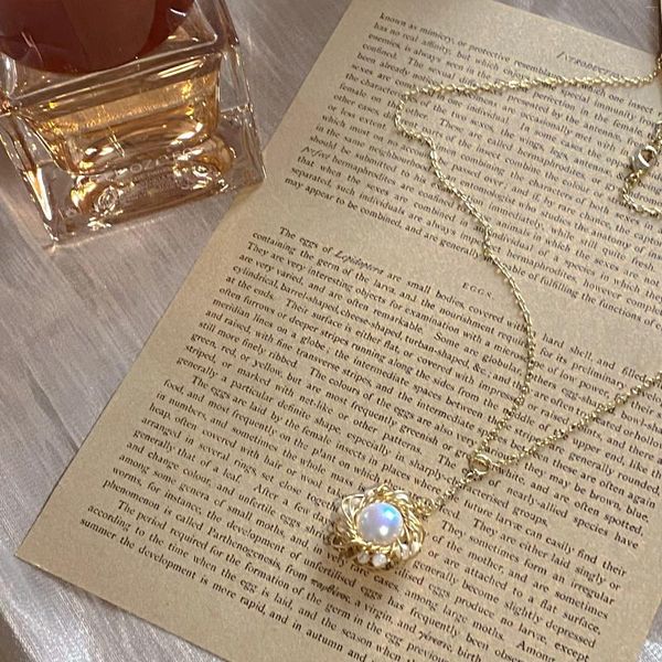 Anhänger-Halsketten, französischer Retro-Hof-Barock, superschöne Perlen-Sonnenblumen-Halskette
