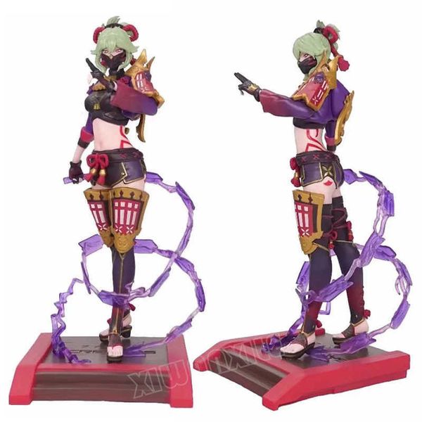 Figuras de brinquedo de ação 23cm genshin impacto kuki shinobu anime figura genshin impacto mona ação figura paimon/klee/qiqi estatueta colecionável brinquedos aa230413