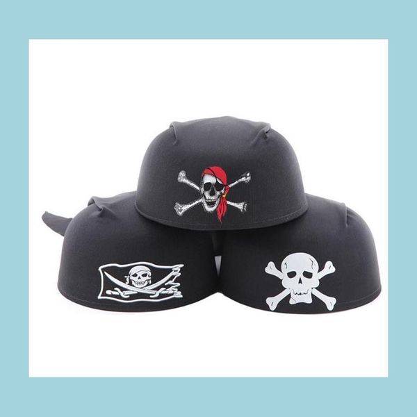 Parti Şapkaları Süslü Elbise Skl Pirate Pirate Şapka Baş Kılbası Başlık Bandana Bandana Cadılar Bayram