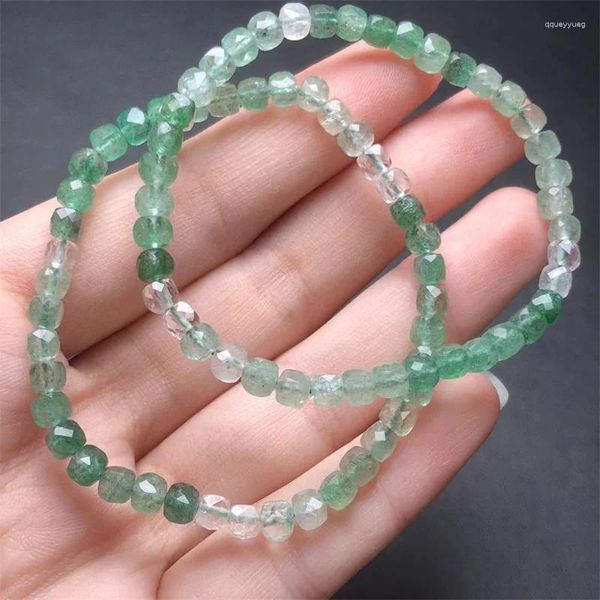 Braccialetti a maglie Bracciale cubo di avventurina verde naturale Guarigione di moda personalizzata per uomini donne Amanti dei gioielli con pietre preziose Regalo 1 pz