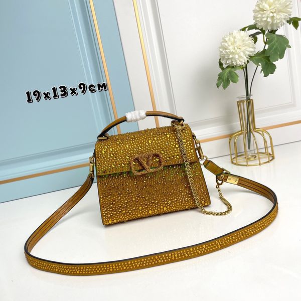 borsa di design di qualità borsa da canale da donna borsa a tracolla di alta qualità Borse con strass in vera pelle borsa a tracolla a tracolla con motivo a lettera alla moda spedizione gratuita