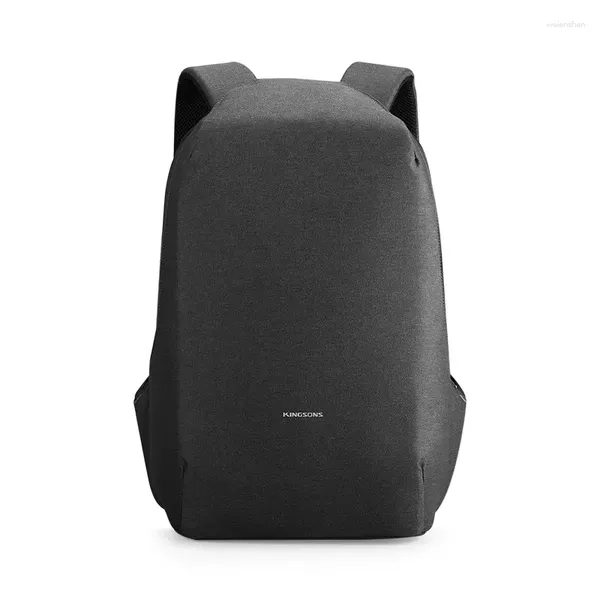 Mochila Kingsons 180 Graus Aberto Anti-roubo Homens 15.6 Polegada Laptop W / Carregamento USB Saco de Escola À Prova D 'Água Para Estudantes Universitários Meninos