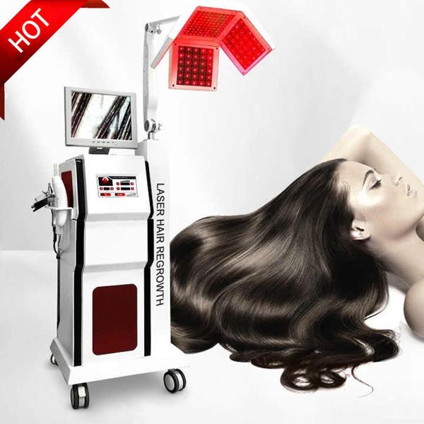 Diyot 650Nm Saç Yeniden Çarpıştırma Saç Büyümesi Lazer Işık Terapisi Makinesi Saç derisi Algılama Analizörü Daha Hızlı Büyüyen Saç Lazer Diyot Anti Kaçan Kaldırma