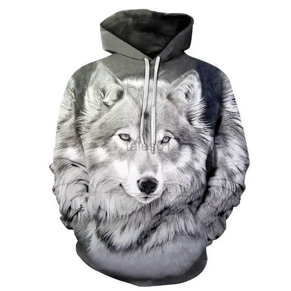 Herren Hoodies Sweatshirts Heißer Verkauf Frühling und Sommer Männer und Frauen 3D-Druck Hoodie Ferocious Wolf Head Anime Muster Mode Pullover Hoodie Volle Größe zln231114