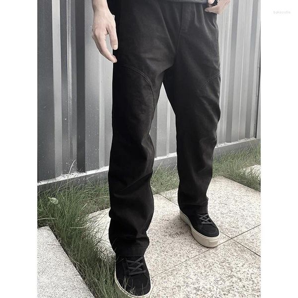 Pantaloni da uomo Comodi Moda Alta qualità Taglio tridimensionale Gamba dritta Casual Tuta funzionale Lavaggio pesante Vecchio