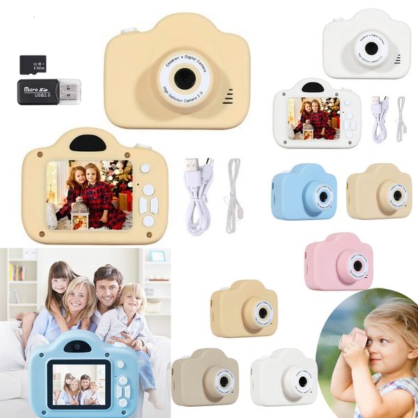 Fotocamere giocattolo Mini fotocamera per bambini Giocattolo per fotocamera selfie per bambini multifunzionale Videocamera digitale portatile Giocattolo Ricarica USB per bambini Regali per feste 230414