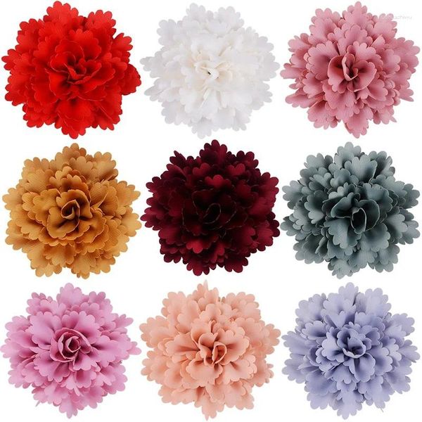 Saç Aksesuarları 100 PCS/Lot 10.5cm Zarif Saten Çiçeği Kadınlar için Sandal Şapka Broş Ev Dekorasyonları Diy Çiçek Çiçekleri Toptan Satış