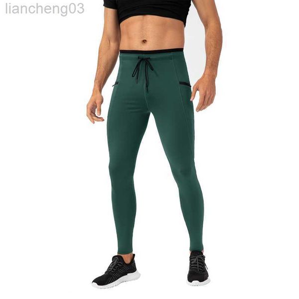 Pantaloni maschili pantaloni magri pantaloni fitness con cerniera tasca rapida a secco ad alto rimbalzo da esterno da basket da basket da basket w0414