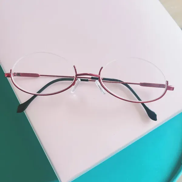 Partyzubehör Puella Magi Madoka Magica Homura Akemi Cosplay Brille Rote Halbrahmenbrille mit Linse Anime Kostüm Requisiten Zubehör