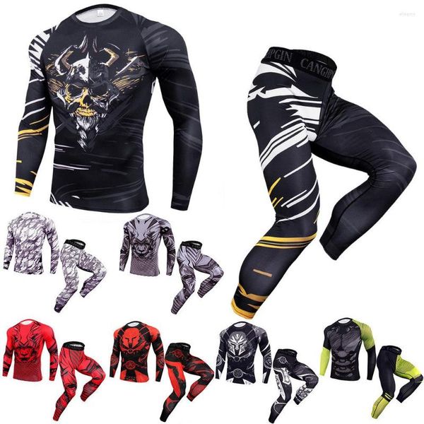 Magliette da uomo Maglietta Rashguard MMA Magliette Muay Thai Pantaloni Tute sportive Rash Guard Uomo Tuta Maglia da boxe Mujer Abbigliamento a compressione