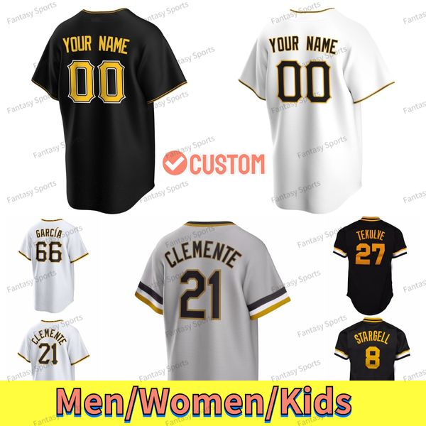 Custom Roberto Josh Bell Jersey Ben Gamel Newman Clemente Starling Marte Willie Stargell Gregory Polanco Trevor Williams Miguel Men Women