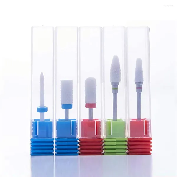 Nail Art Kits 10pcs Broca Set Manicure Cuticle Machine Acessórios Cerâmica Gel Remoção Pedicure Ferramentas Presente Fácil de Limpar Longa Duração