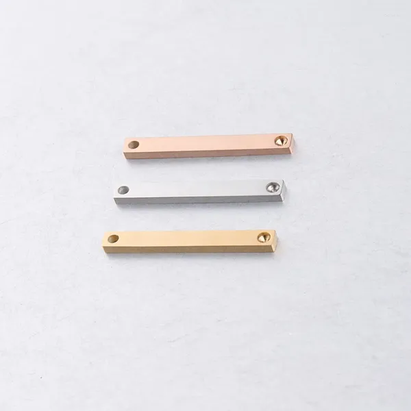 Charms 50 Stück 3,5 32 mm Goldfarbe Edelstahl Spiegelpolitur Langstab/Stab (kein Stein) Charm für Halskette DIY Frauen Schmuckherstellung