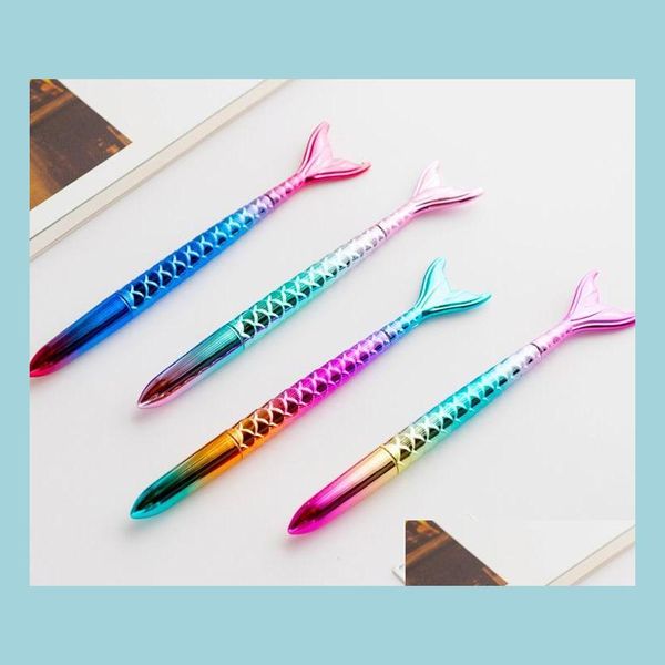 Ballpoint Pens Mermaid Pen Gift Stationery Fish Creative Cartoon School Office Business Prission Supplies Студенты Призовые черные голубые D DHB1O