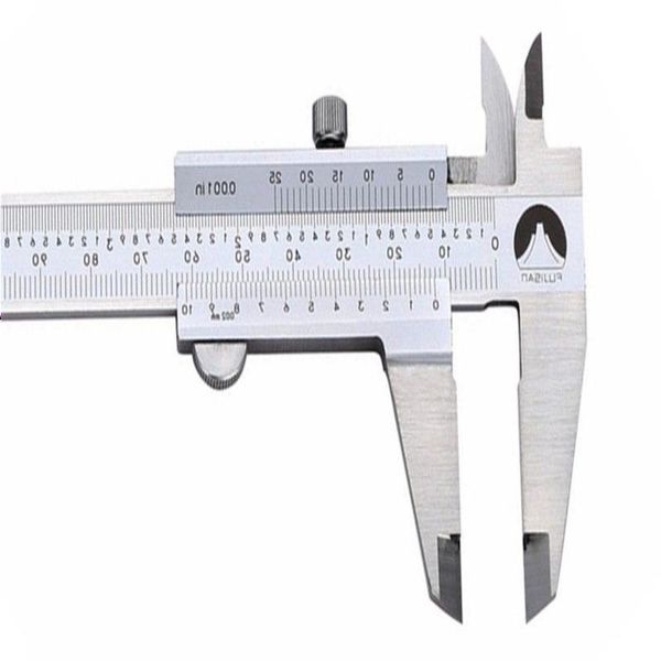 Freeshipping Messschieber 0-150 mm 0001 Zoll Edelstahl-Messschieber Metrisch/Zoll Mikrometer-Messwerkzeug Jjwai