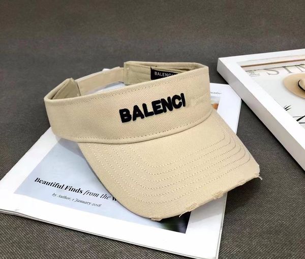 2023 marca de designer letra dupla de ponta vazia capital casual visor de verão sun hat hat esportes feminino tênis de golfe ao ar livre bandana de cabeça snapback hatball sunhat