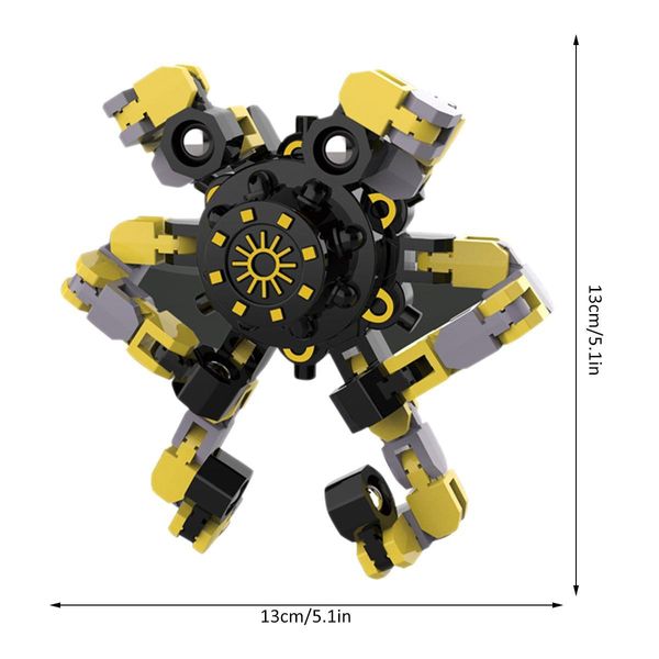 Dekompressionsspielzeug Mechanischer Fingerspitzen-Spinner Diy Deformable Stress Relief Transformable Creative Gyro Toys For Kids Kreiselgeschenke Dhuxf