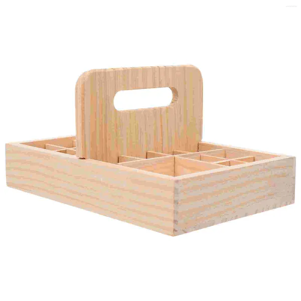 Garrafas de armazenamento 1pc Organizador essencial de óleo de unha Polishing de madeira porta -madeira