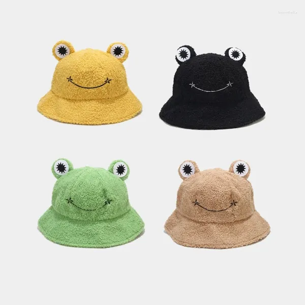 Berets Amazon Netter Frosch Eimer Hut Männer und Frauen Herbst Winter Plüsch Student Gesicht Kleine Kappe Großhandel