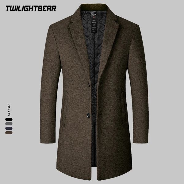 Giacche da uomo Cappotti di lana Giacca invernale Oversize Solid Business Cappotto casual Uomo Abbigliamento Cappotto di lana T3F2103 231113