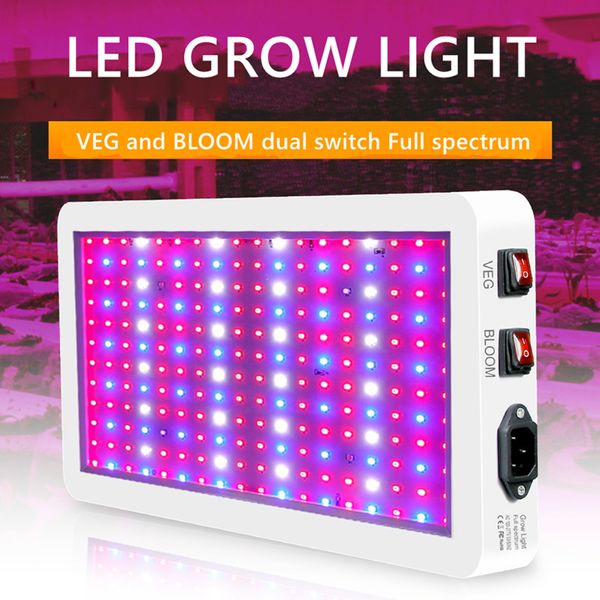 LED Grow Lights SMD2835 LED'ler Tam Spektrum 400W 1000W İç Mekan Hidroponik Bitkiler için Büyüme Işıkları Sebze Bloom Sera Büyüyen Lambalar Fideler Şehir Çiftliği Verticult