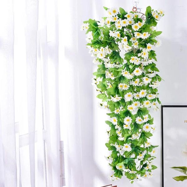 Flores decorativas artificiais penduradas, videira, flor de seda, parede falsa para casa, varanda, jardim, decoração de casamento, 80cm