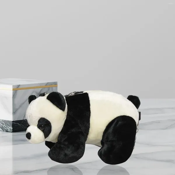 Abendtaschen Panda Umhängetasche für Damen, leicht, Plüsch, Tierform, Reißverschluss, 3D-Lolita-Zubehör, Handtasche, Tote