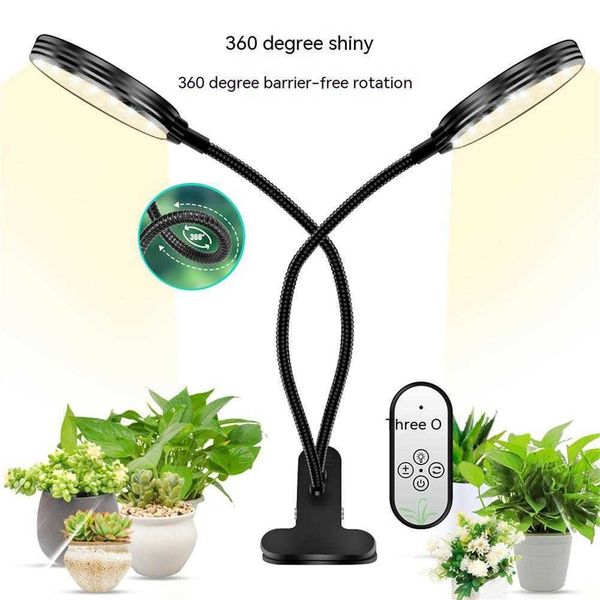 Luzes Grow 30W LED Grow Light 4000k 5 Níveis diminuem o espectro completo 3 lâmpadas de cabeça de clipe flexível Phyto Lamp para planta Sedling DropShipp P230413