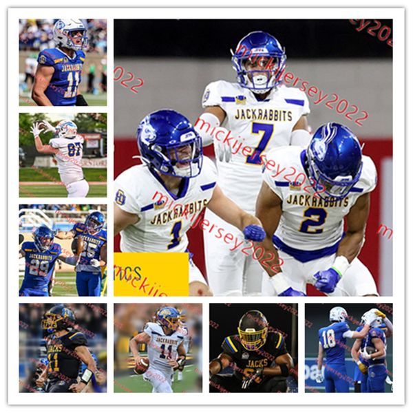 South Dakota State Jersey 61 Evan Beerntsen 45 Brenden Begeman 5 Jon Bell 62 Kenyon Big Bow South Dakota State Jackrabbits Fußballtrikots, individuell genähte Herren- und Jugendtrikots