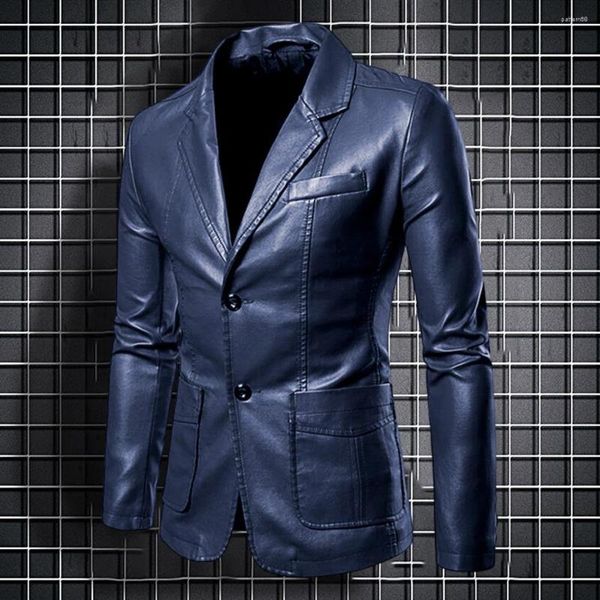 Herrenjacken Herren Relaxed Fit Einreiher Bikerjacke Cooles Motorrad Lose Für Die Schule