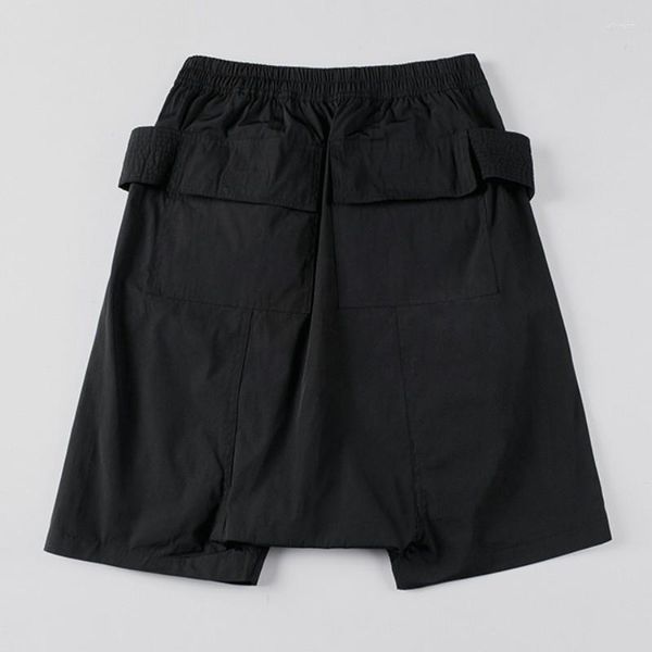 Herren Shorts Baumwolle Klassisch Schwarz Knielang Harem Herren Elastische Taille Cargo Short Marke Mode Taschen Hohe Qualität