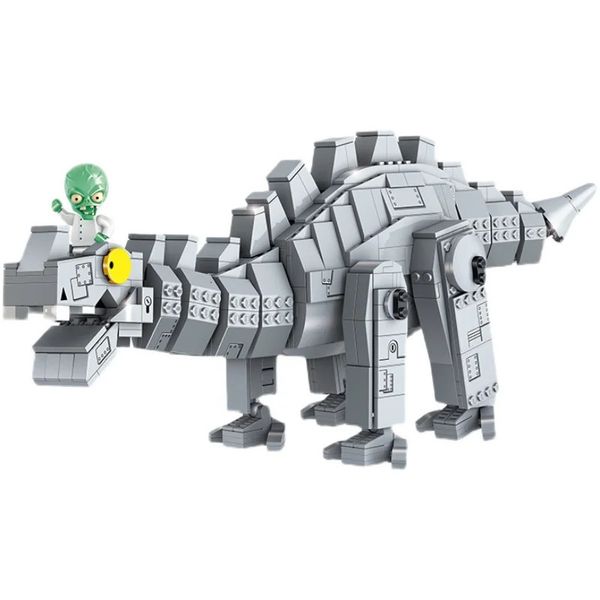 Blocks plantas originais vs zumbis zombot dragão escuro edifício dinotronic mechasaur mech robô infantil dinossauros de brinquedo infantil 231114