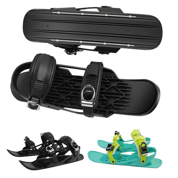 Trenó mini curto patins de esqui botas skiboards ajustáveis adultos sapato snowblades portátil para esportes ao ar livre de inverno 231114