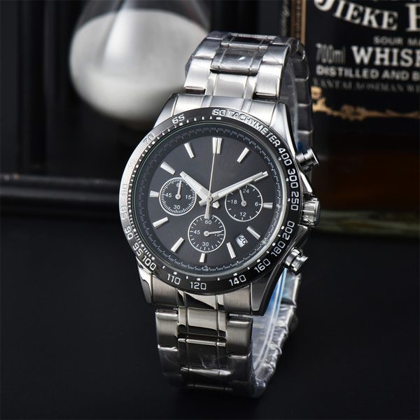 Relógio masculino Graxx Seixx de alta qualidade com pulseira de aço inoxidável luminosa fuso horário duplo multifuncional cronógrafo movimento masculino relógio Montre