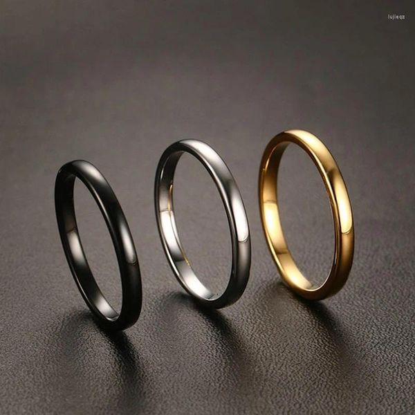 Anéis de casamento femininos 2mm de largura pequeno anel de carboneto de tungstênio de qualidade com arma de ouro preto banhado para mulheres tamanho 6 7 8 9 10 11