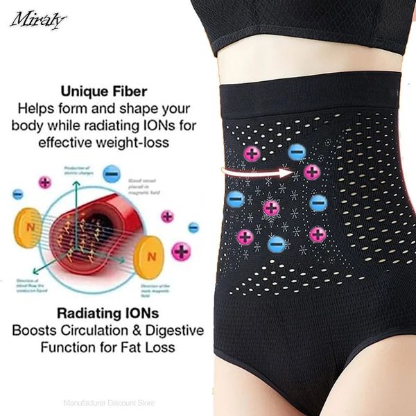 Cintura barriga shaper ionstech única fibra restauração shaper mulheres barriga controle shapewear queima de gordura emagrecimento cintura trainer cueca calcinha 231113