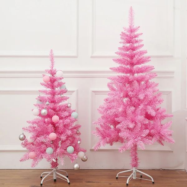 Decorações de Natal 45/60cm Artificial Rosa Árvore de Natal Decoração de festa Ornamento de decoração para casa Acessórios de Natal Presente de Natal Produtos de Natal 231113