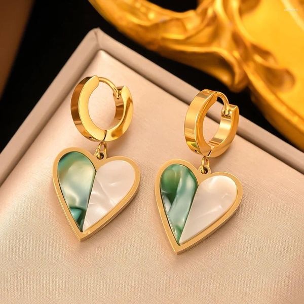 Brincos de garanhão graça luz design de luxo titânio aço pedra natural bola branco jade esmeralda personalizado moda feminina jóias presente