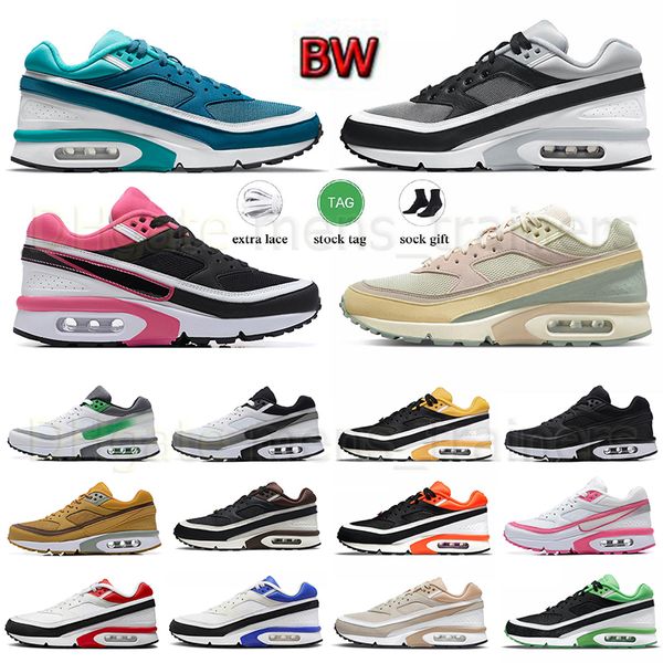 OG Sports BW Erkekler İçin Koşu Ayakkabıları Pembe hafif taş Los Angeles Keten Obsidian Siyah Beyaz Farsça Violet Lyon Düz Jogging Trainers Spor Kekatçıları