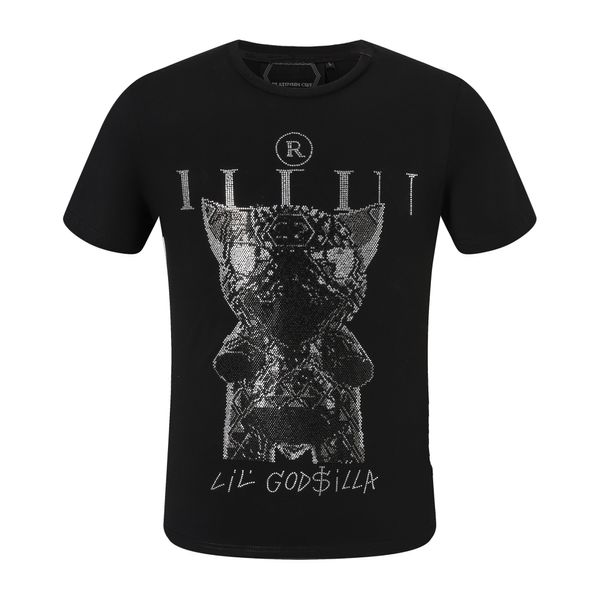 Phillip Plain Uomo designer PP Skull Diamond t shirt Manica corta Dollaro Orso bruno Marca tee O-Collo teschi di alta qualità TShirt tees top PP2068