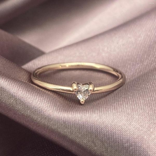 Anéis de cluster finos para mulheres delicadas minúsculas pedras preciosas de zircão amor