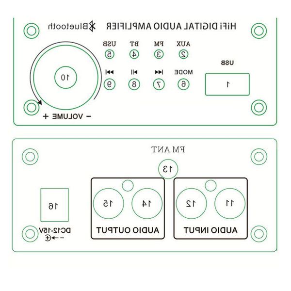 Freeshipping 6J3 bile preamp amplificador de tubo Bluetooth 50 U disco AUX RCA placa amplificadora de entrada com rádio FM controle remoto C5-006 Dibxe
