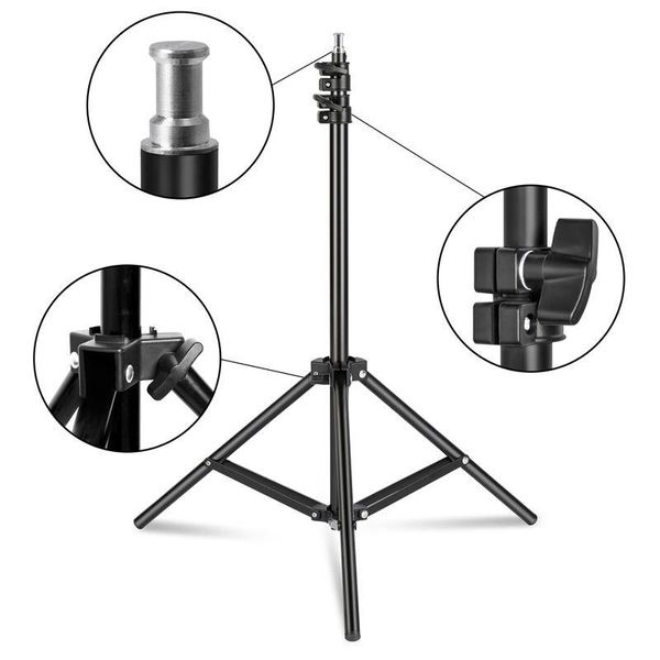 FreeShipping Profissional Photo Studio Softbox Luzes Kit de Iluminação Contínua Acessórios Equipamentos Com 3 Pcs Softbox Lâmpada LED Tripé S Bhlp