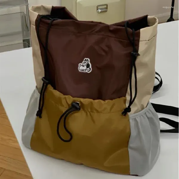 Sacos de noite Grande Capacidade Nylon Mochila Versátil Diário Commuter 2024 Outono Simples Adulto Leve e Portátil