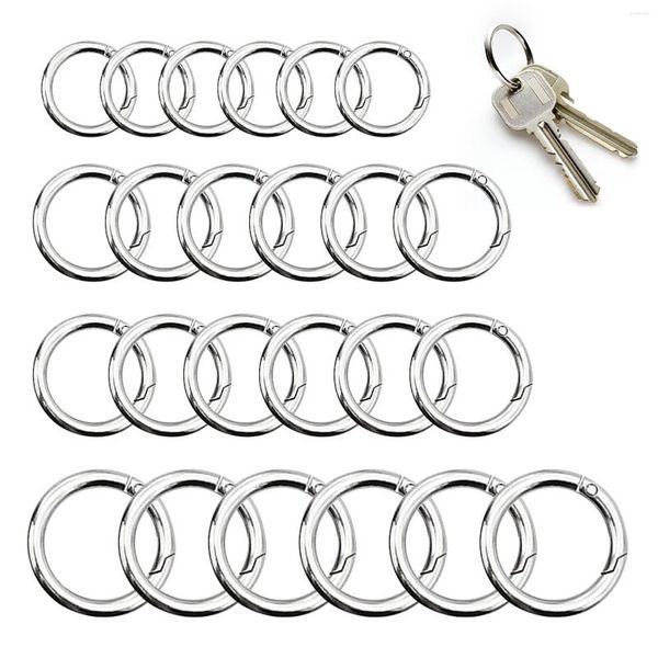 Ganci 24pcs Fissaggi per tracolla Zaini con fibbia Accessori fai da te in lega di zinco 20 25 28 35MM Borsa da campeggio Moschettone rotondo artigianale