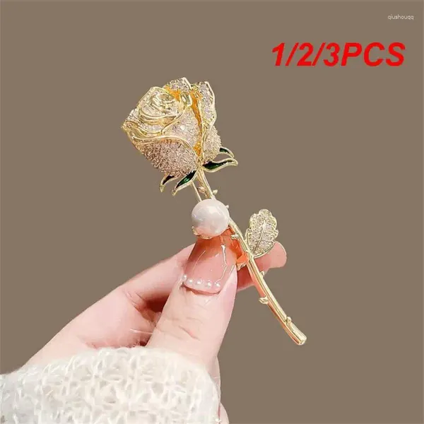 Broschen 1/2/3PCS Modeaccessoires Elegante modische Dame Blumennadel Abzeichen Schmuck Tulpe Rose Brosche Deluxe Chic