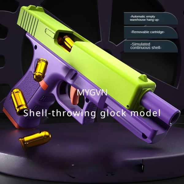 Desert Eagle Pistola giocattolo Manuale Shell proiettato Modello continuo non lanciabile Pistola carota Regalo Regalo di compleanno per bambini adulti